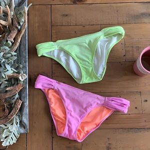 2 Victoria’s Secret Hipster Bikini Bottoms MEDIUM